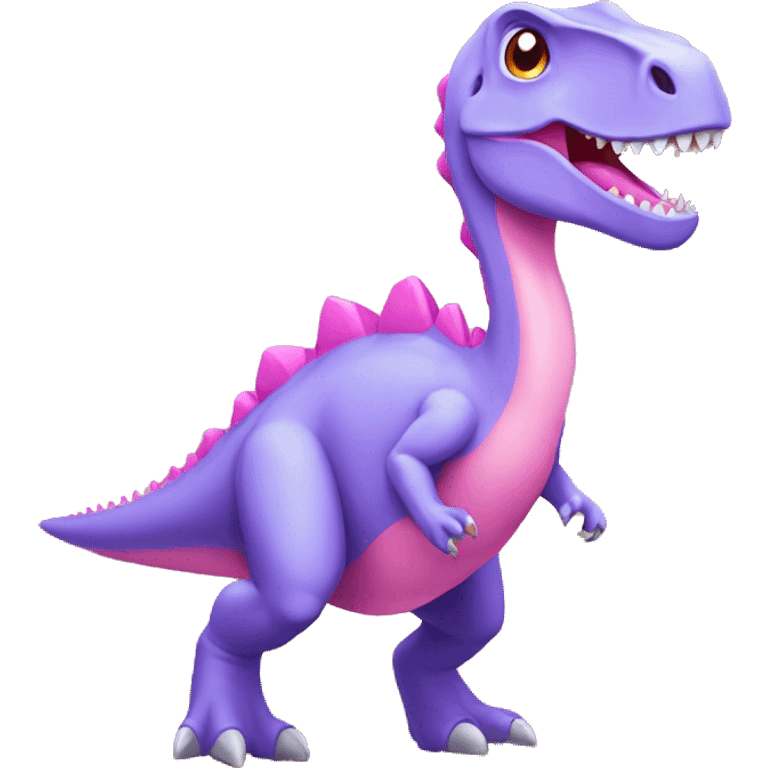 Dinosaurio rosa con pelos emoji