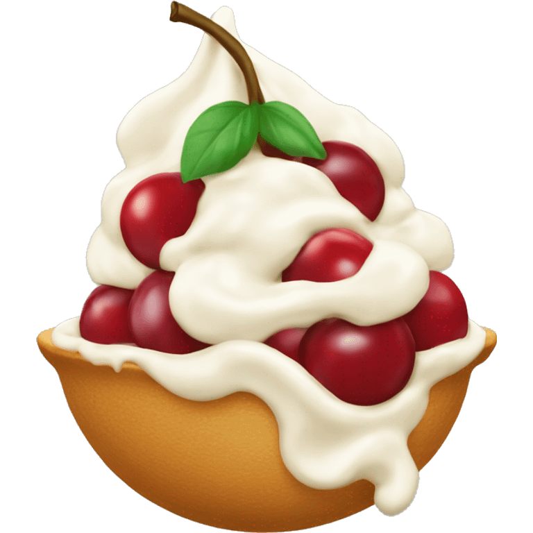 Cherrys with cream emoji