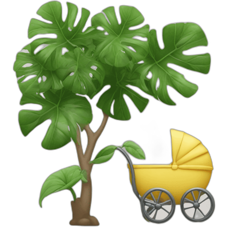 blone-pushing-stroller-with-plant-in-it emoji