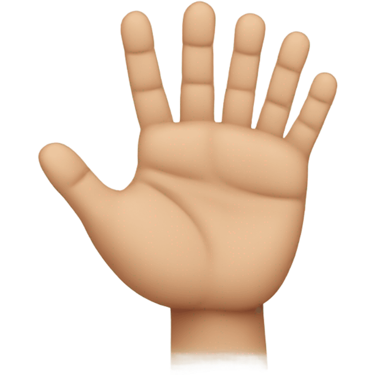 A Hand with 4 1/2 fingers and the thumb  emoji