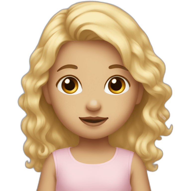 a baby whit bruin hair in the arms of a girl wiht blond hair emoji