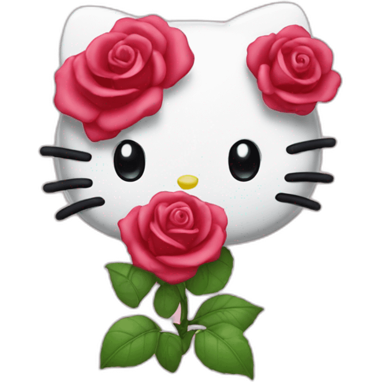 Hello kitty rose emoji