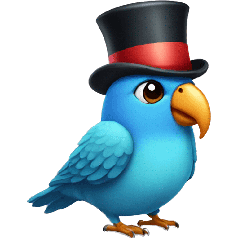 "lovebird with tophat" emoji