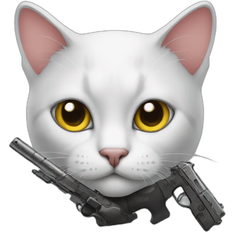 cat with gun emoji