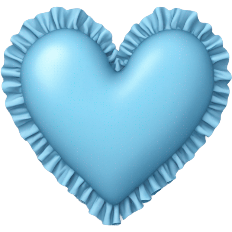 Light blue ruffled heart emoji