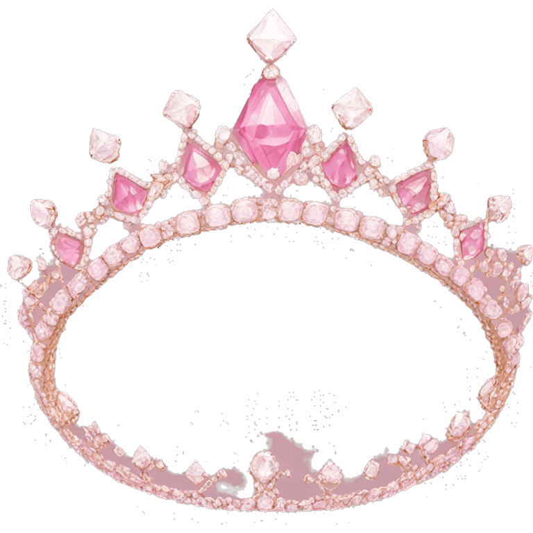 Pink diamond tiara emoji