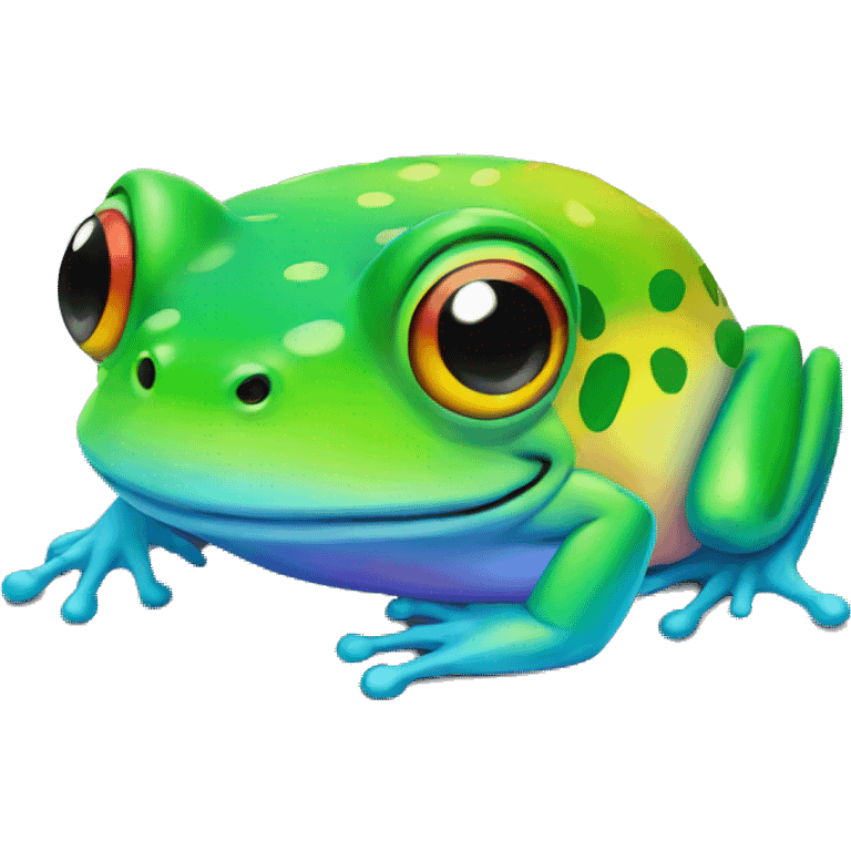 Rainbow frog emoji