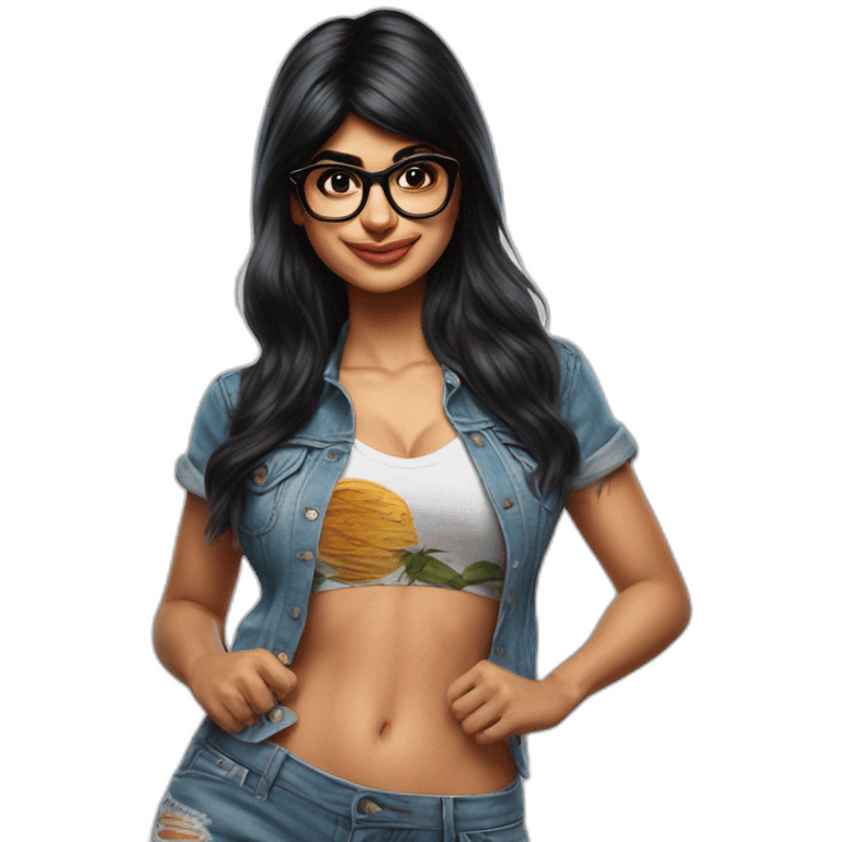 mia khalifa pinup hyperrealistic emoji