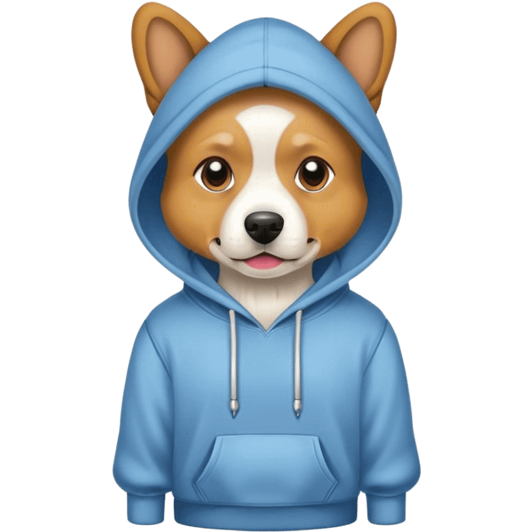 Dog wearing hoodie  emoji