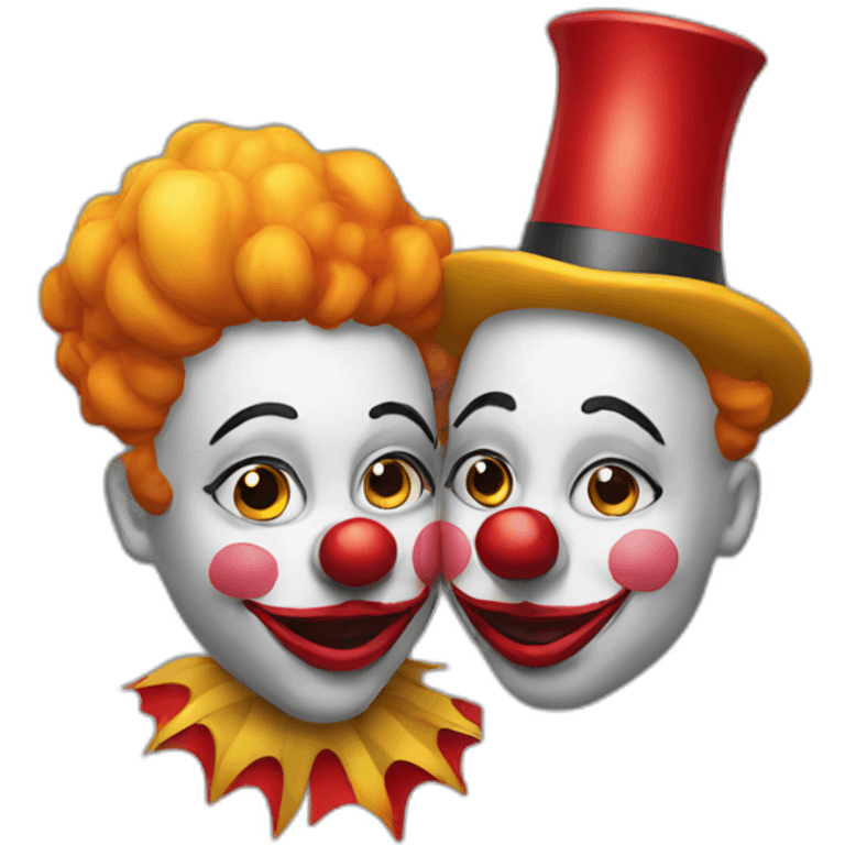 kissing clown emoji