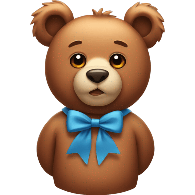 Bear wearing a bow emoji