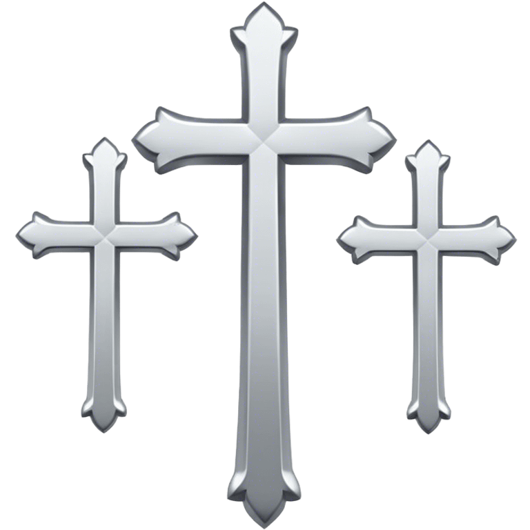 3 silver crosses emoji