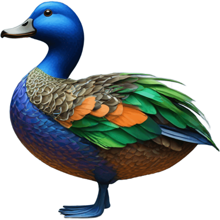 Painted duck emoji