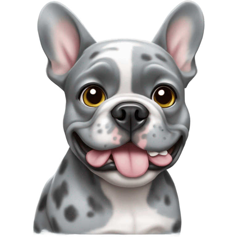 Grey merle French bulldog emoji