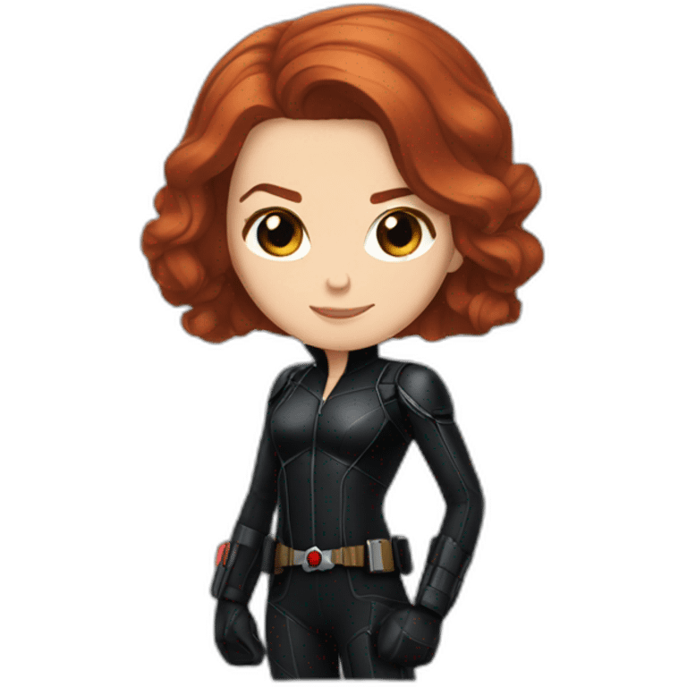 Black widow Natasha romanoff pose emoji