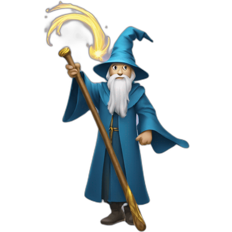 wizard with a magic stick emoji