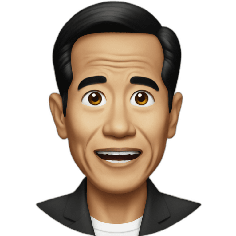 Jokowi with debt emoji