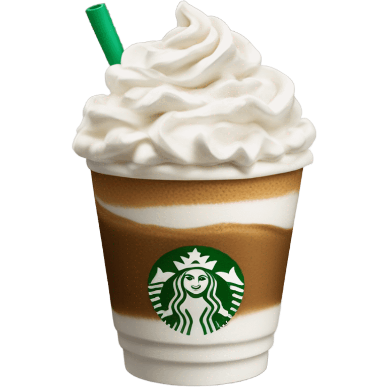 Starbucks coffee with whipped cream emoji