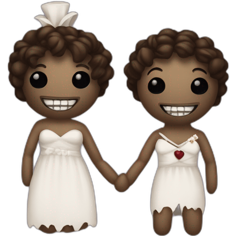 couple of male and female voodoo dolls emoji