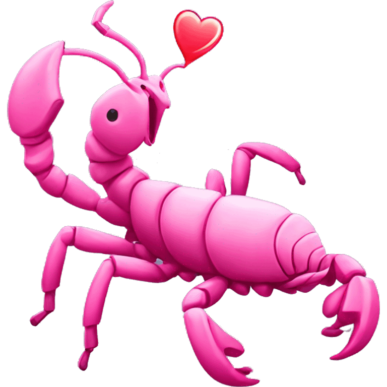 pink scorpion blowing kisses emoji