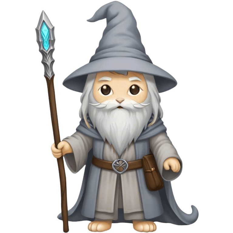 Cat dressed up as Gandalf  emoji