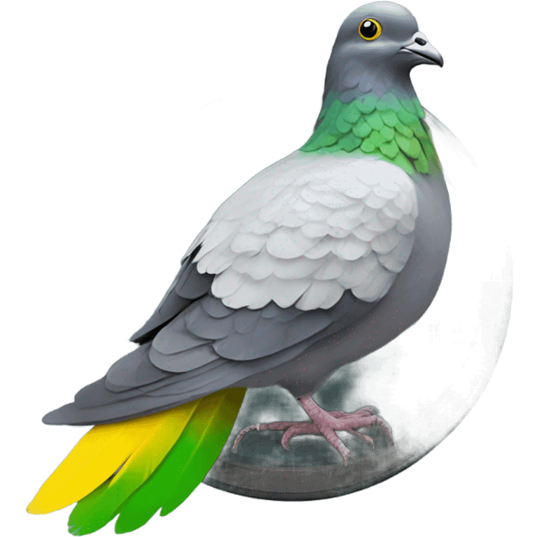 https://www.emojis.com/emoji/realistic-pigeon-yellow-green-R7fMwsTeXFy in https://www.emojis.com/emoji/disk-of-quartz-in-valve-vacuum-tube-YRta95YF2bm emoji