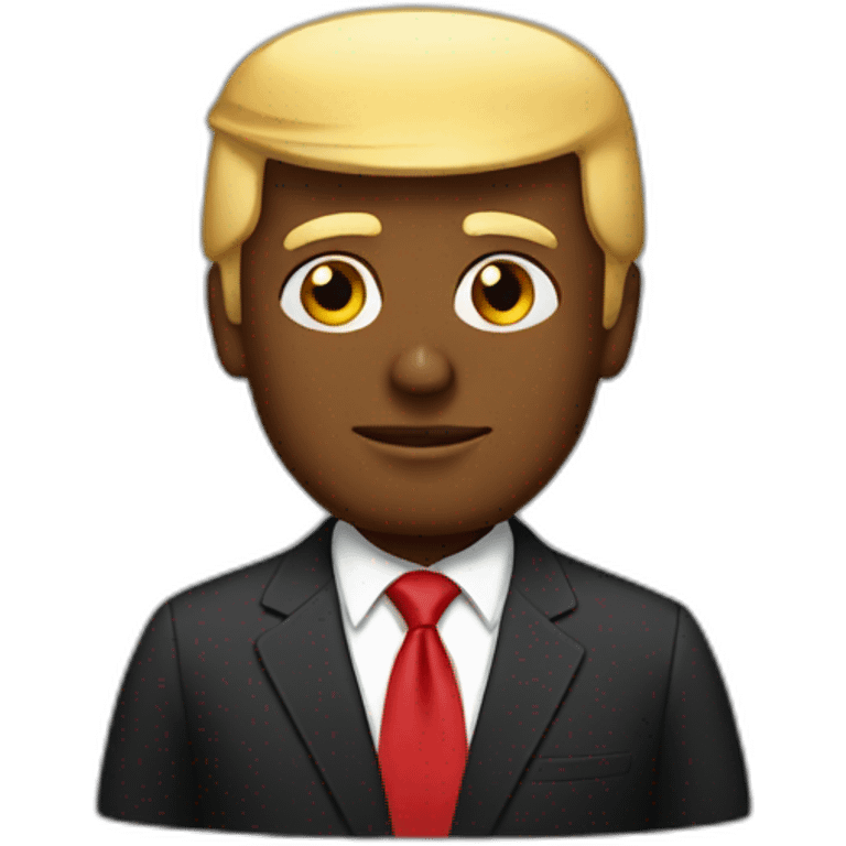 black donald trump emoji