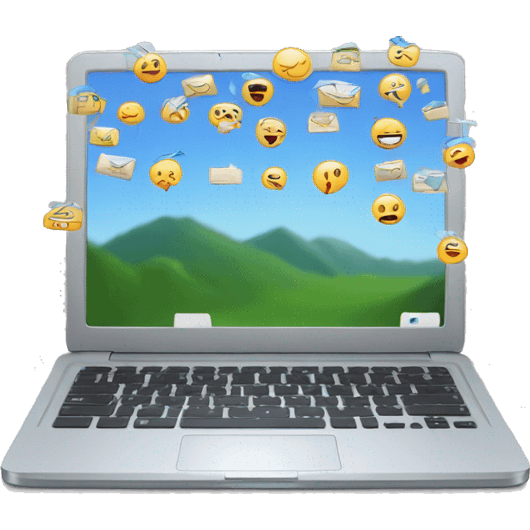 laptop with many tabs open  emoji