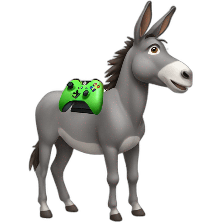 Donkey playing xbox emoji