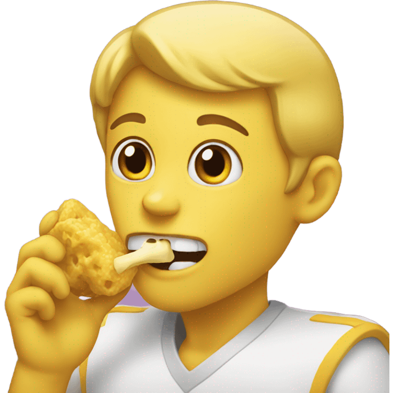 Emoji eating yellow bone  emoji