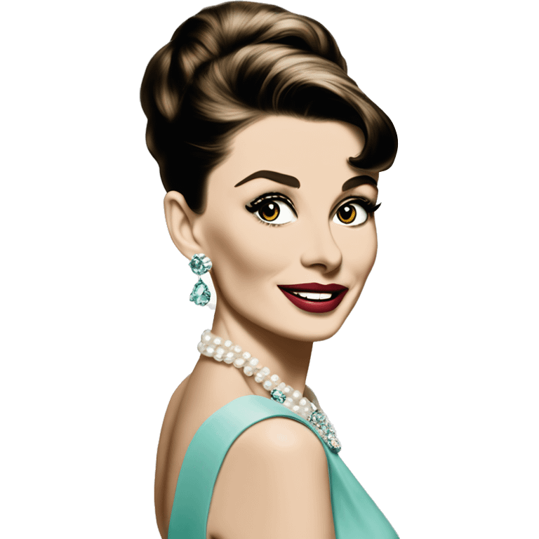 Aubrey Hepburn at breakfast at Tiffany’s emoji