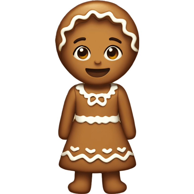 A gingerbread with a dress  emoji