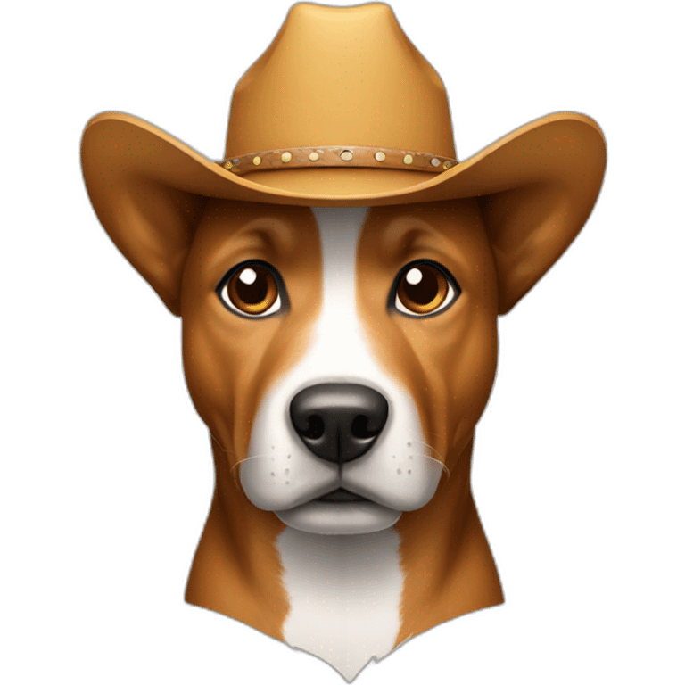 Dog with a cowboy hat emoji