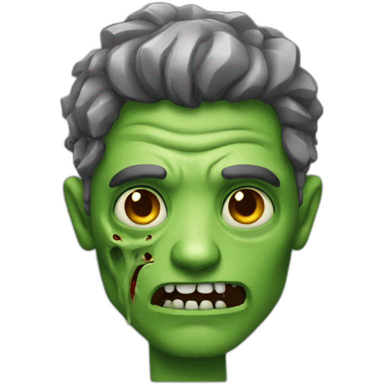 Green handsome zombie emoji