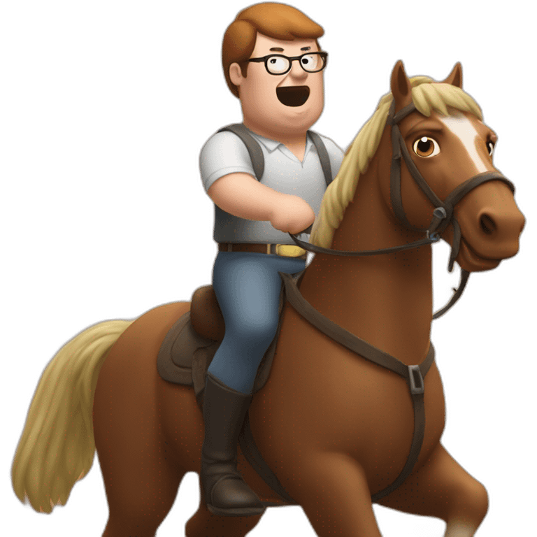 peter griffin riding a horse emoji