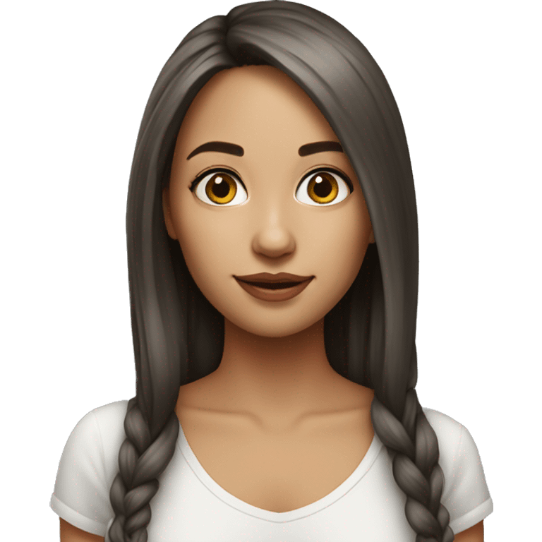 realistic portrait of girl, beautiful, girl friend  emoji