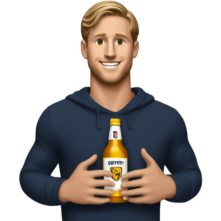 Jared Goff with a bottle of henny  emoji