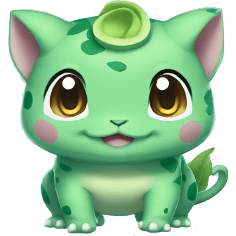 Kawaii Chibi Bulbasaur Full Body emoji