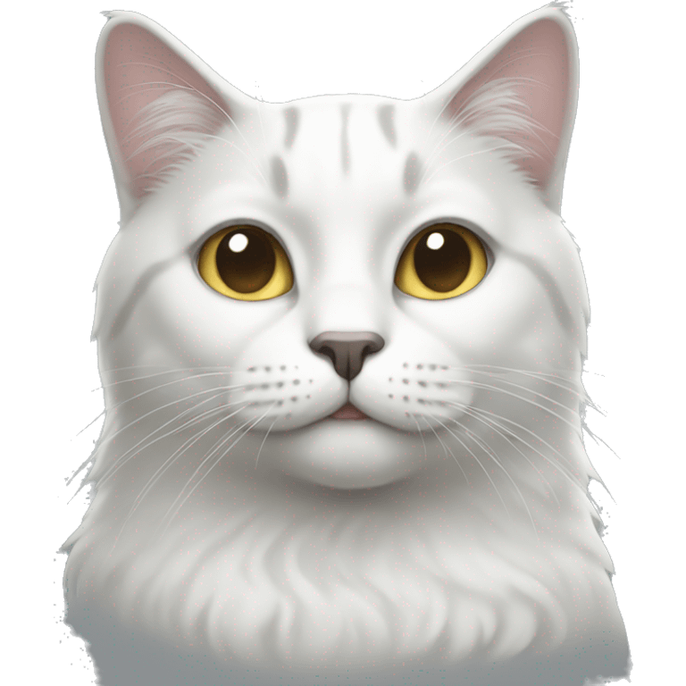 White grey cat emoji