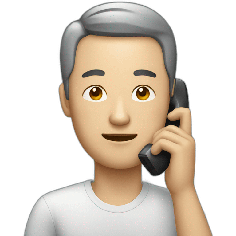 Chinese man on phone emoji