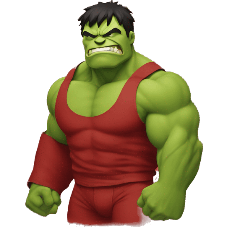 they hulk on red emoji