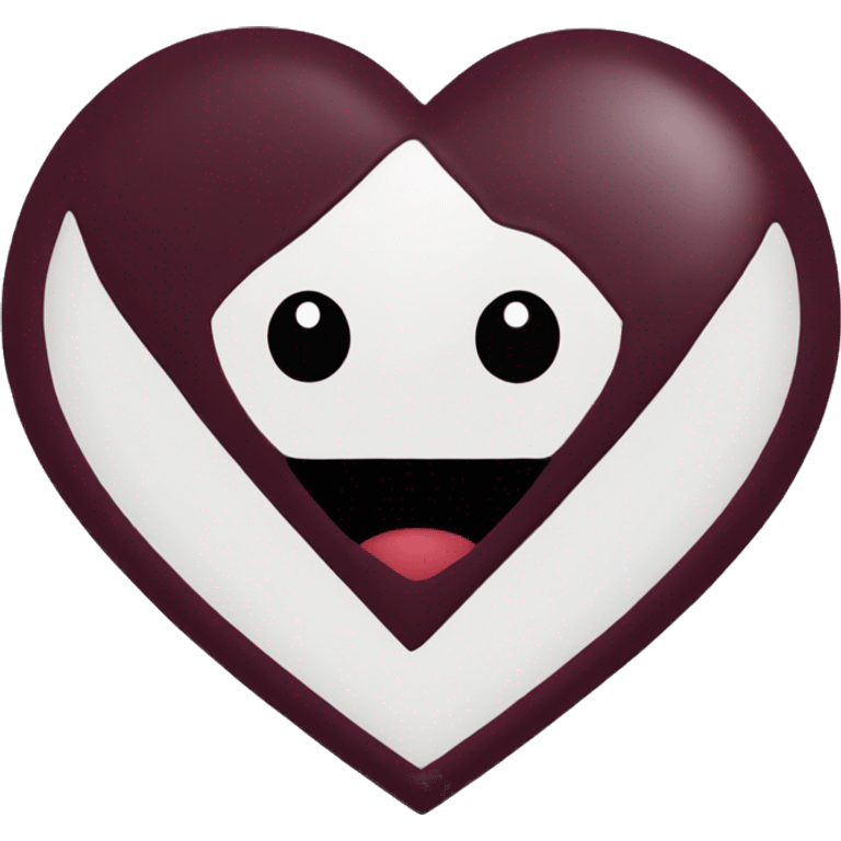 Dark maroon heart emoji