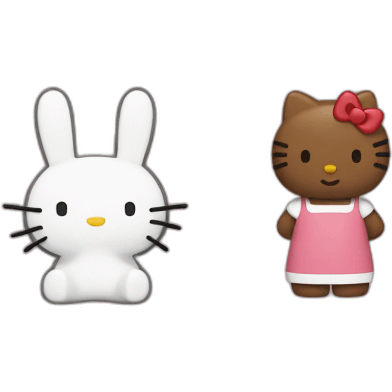 Miffy and Hello kitty emoji