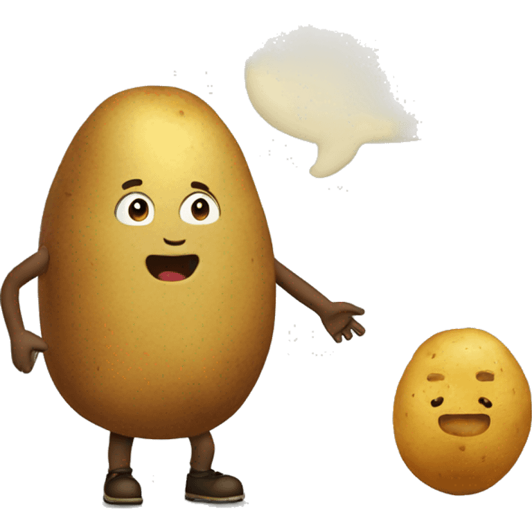 talking backpack and potato emoji