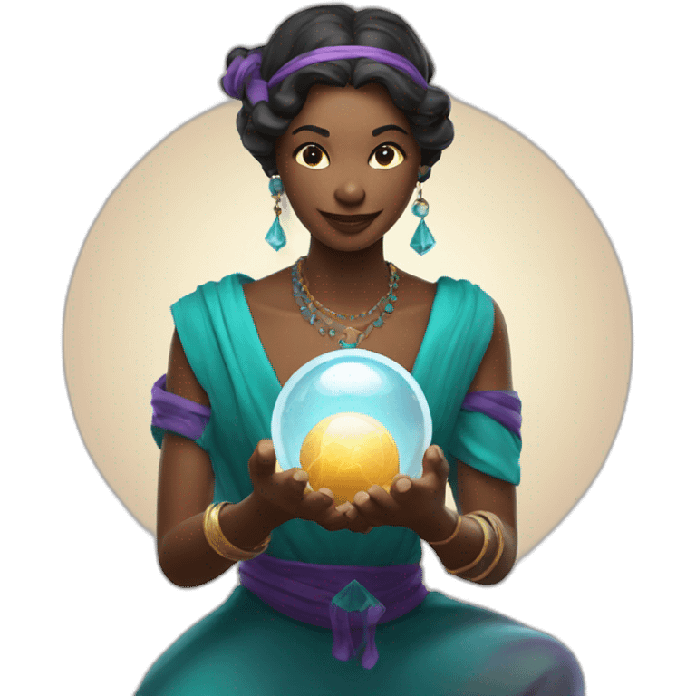 Fortune teller with crystal ball emoji