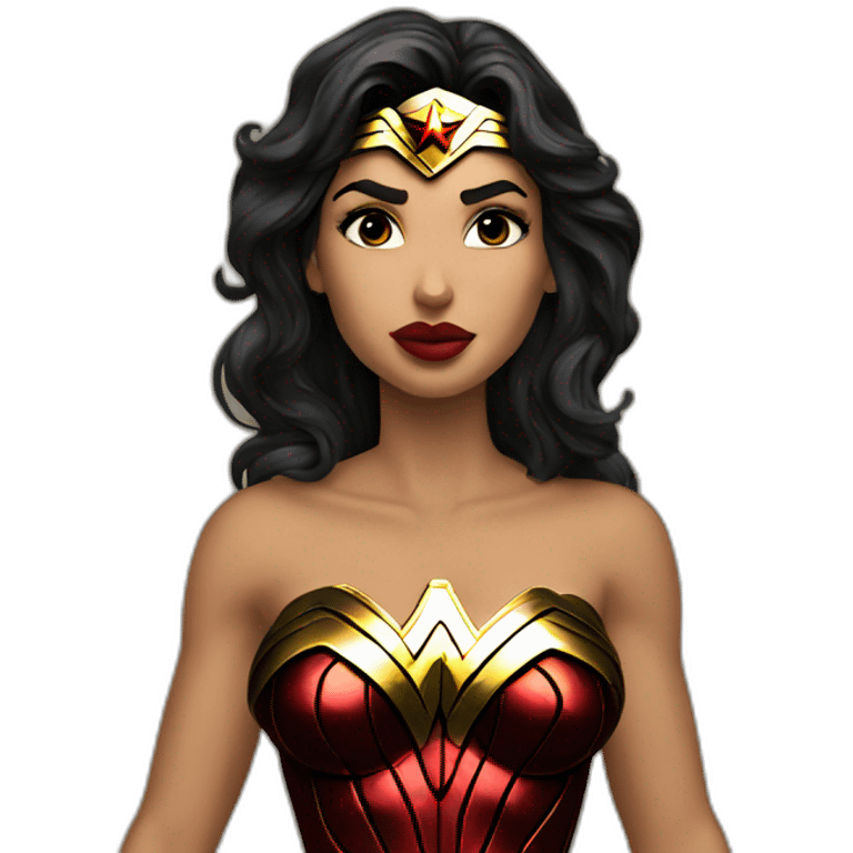 Khalisi kiss wonder woman emoji