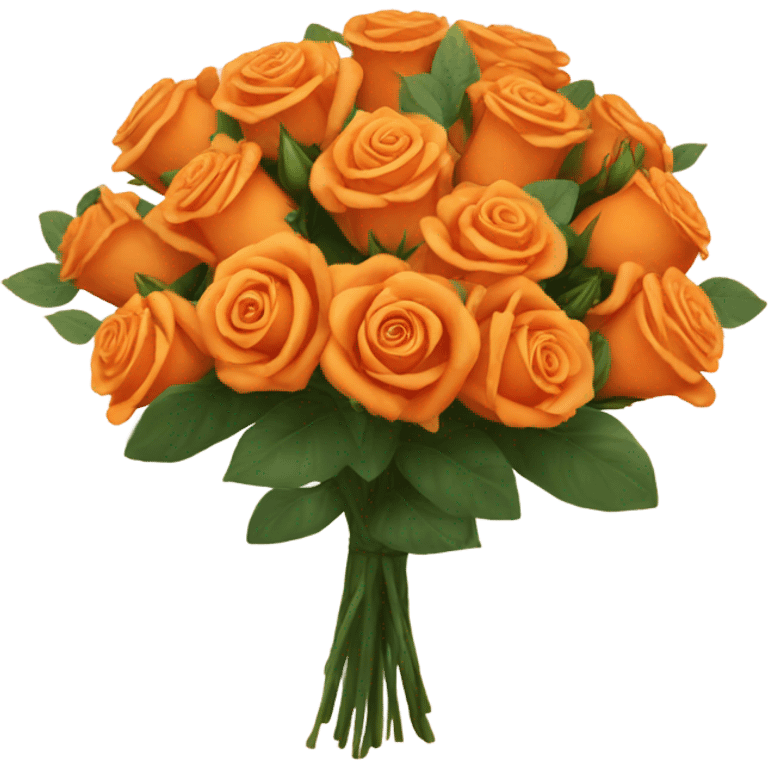 orange roses bouquet emoji