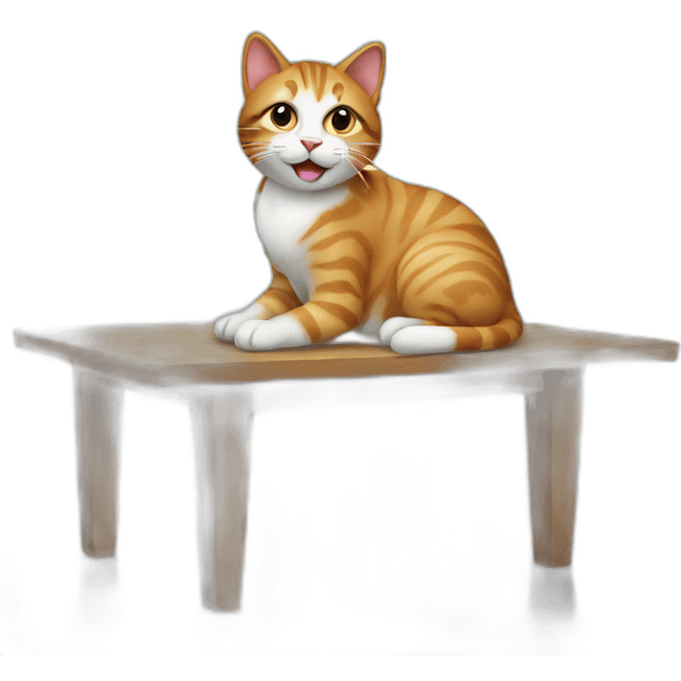 Christmas cat on table emoji