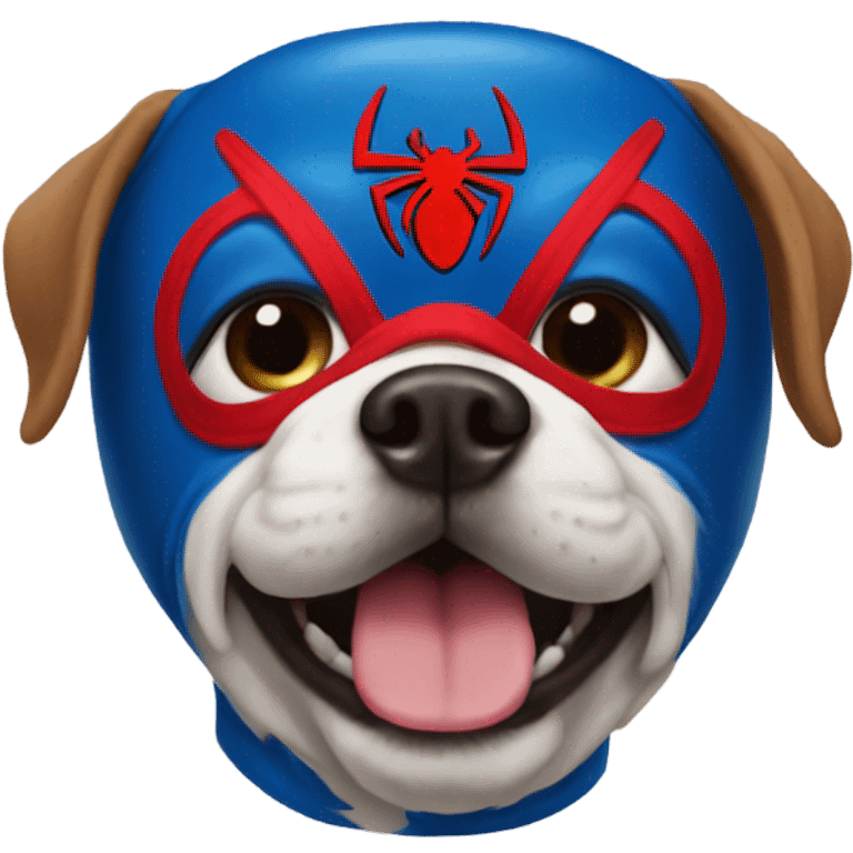 DOG in SPIDER MAN mask emoji