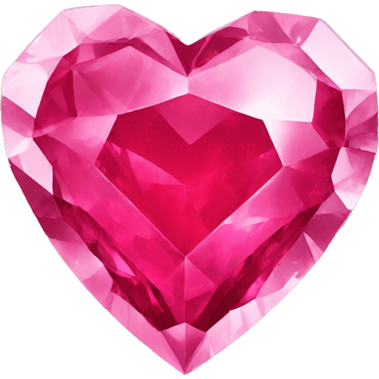 Ruby crystal heart emoji